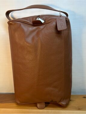 VTG 90s - Ashworth Golf Company Leather Golf Shoes Bag Plush Shearling 13x8”